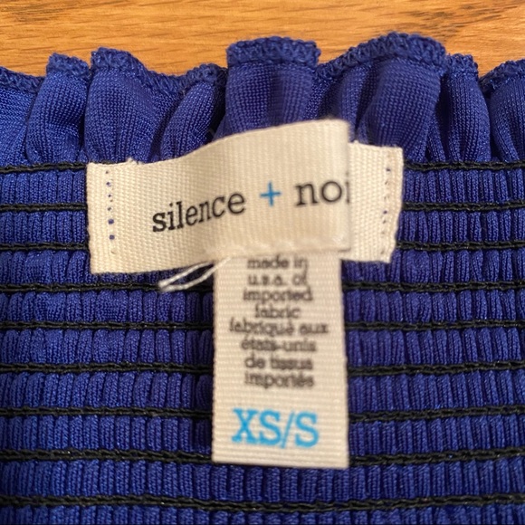 Silence + Noise Blue Velvet Tube Top - Picture 5 of 5